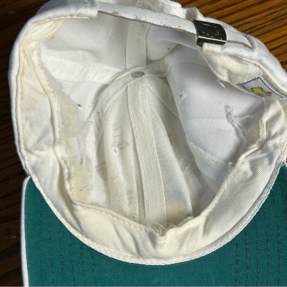 Vtg The Master American Needle Cotton White Golf Hat Cap Strapback OSFA FLAWS - Picture 6 of 15